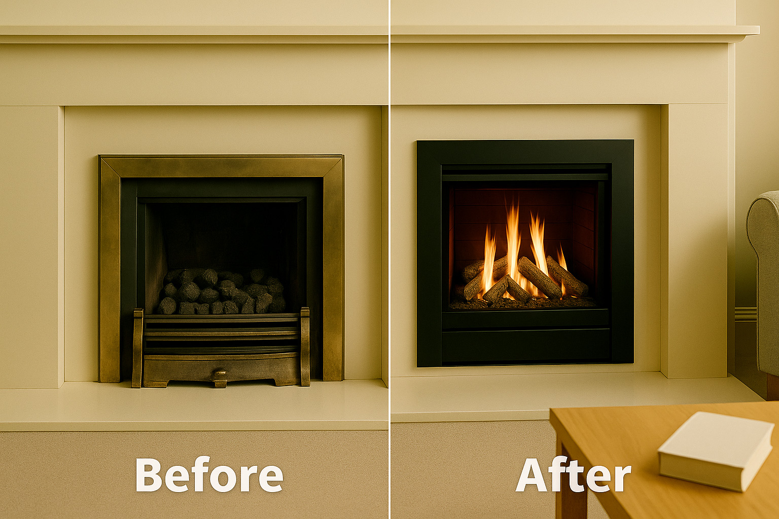 Before and after heating system upgrade – TP Gas Services Limerick